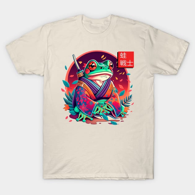 Frog Warrior T-Shirt by Alema Art